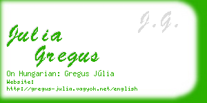 julia gregus business card