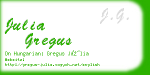 julia gregus business card